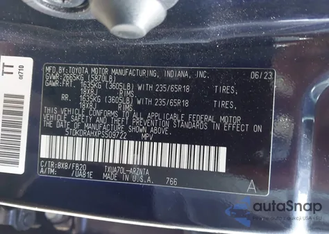 2023 Toyota Highlander Platinum/Xse from USA, damaged, VIN 5TDKDRAHXPS509722